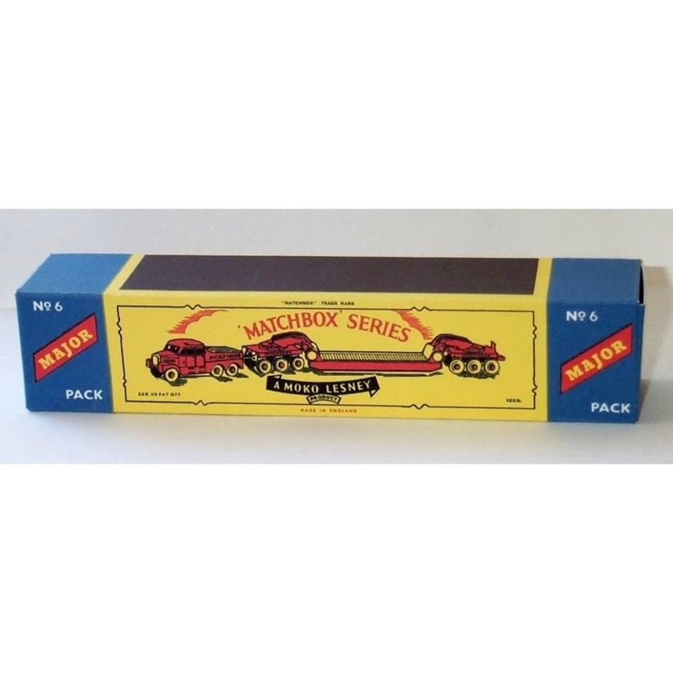 Matchbox Lesney Product Major Pack 6 Scammell Pickfords empty Repro B style Box - Image 1 of 1