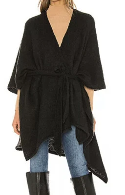 Michael Stars Maya Ruana Negra Cepillada Talla Única L105608 Foto 1 de 4