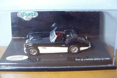 1/43 VITESSE 22001 AUSTIN HEALEY 3000 OPEN TOP IN BLACK/IVORY REG DNR717C - Image 1 of 4