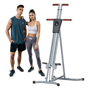 Climber Exercise Machine Vertical Fitness Stepper with 5-Level Height - Picture 1 of 10