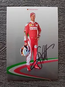 Sebastian Vettel Original Autogrammkarte Ferrari F1 / RAR / HANDSIGNIERT - Bild 1 von 2