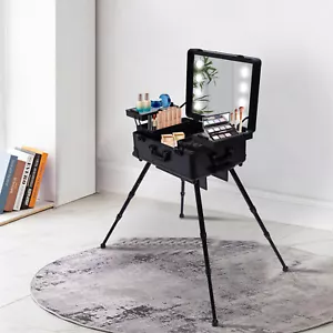 Profi Kosmetikkoffer Trolley Schminkkoffer Make-up Koffer Beauty Case +4 Rollen - Bild 1 von 13