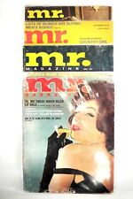 Lot of 4 Vintage MR. Magazines Men Pulp Pin Up