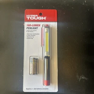 Hyper Tough 160-Lumen LED ALUMINUM PENLIGHT FLASHLIGHT Magnetic Tip Pocket Clip - Picture 1 of 4