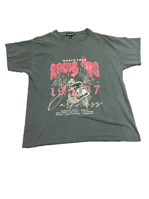 ЖЕНСКАЯ ФУТБОЛКА PRETTY LITTLE THING RECKLESS WORLD TOUR 1987 РАЗМЕР M  - Изображение 1 из 4