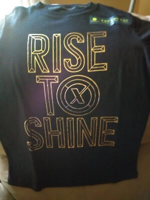 Xersion Rise To Shine Boys M 10/12 Short sleeve T Shirt Black Gold  NWT - Image 1 of 4
