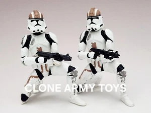 2 Star Wars Clone Troopers Revenge of the Sith Collection Army ROTS 3.75 Loose - Picture 1 of 1