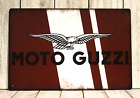 Panneau en étain Moto Guzzi métal vintage look rustique moto course italien yz