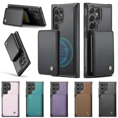 For Samsung Galaxy S25 S24 S23 S22 Detachable Wallet Card Magnetic Flip Case - Image 1 of 4
