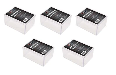 (Pack of 5) BCW 100-Card Hinged Boxes Plastic Case Holder For Trading Cards - Image 1 of 4