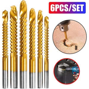 Twist Bohrer Bit Set Elektrowerkzeug Zubehör Schraubenlöcher für Holz Metall (6 STCK.) USA - Bild 1 von 16