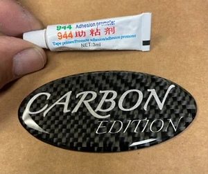CF Carbon Edition Domed Flex Emblem Badge Logo Tape on real Carbon Fiber MadeUSA - Picture 1 of 14