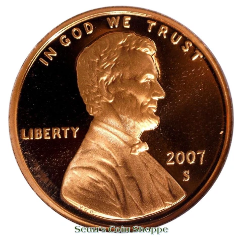 2007 S Lincoln Cent Penny 1C Gem Deep Cameo Proof Red San Francisco Ships Free! Cover