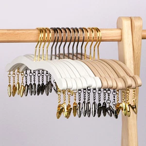 10 Pack Lingerie Hangers with Metal Clips Imitation Plastic Grain Hangers - Picture 1 of 12
