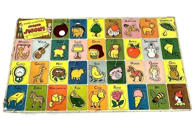 Rompecabezas de 35 piezas vintage 1944 Rabbin Schenkel Junior Jiggies pieza faltante Foto 1 de 4