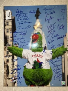 20”x16” Philadelphia Phillies Signed Auto Poster Print With 46x Signatures Boone - Picture 1 of 22