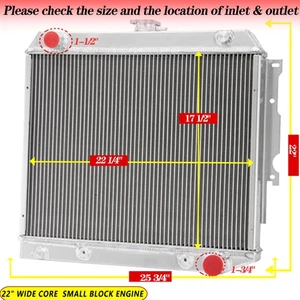 4 Row Radiator For 68-74 Dodge Coronet Challenger Plymouth Satellite Barracuda - Picture 1 of 12