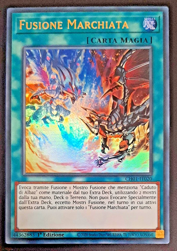 FUSIONE MARCHIATA Ultra Rara in Italiano (Branded Fusion) CH01-IT020 YUGIOH - Immagine 1 di 1