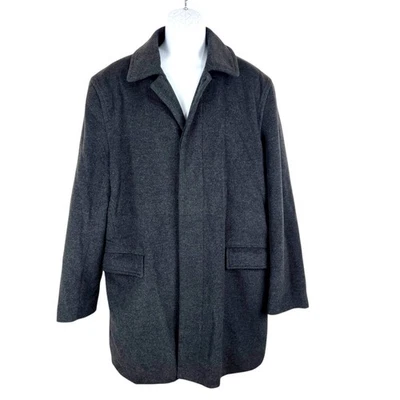 Gabardina Banana Republic Hombre Extra Grande Gris Abotonada 100% Lana Chaqueta Foto 1 de 4