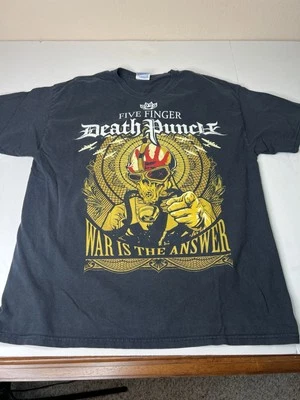 Five Finger Death Punch Tour War Is The Answer Men’s XL Tshirt Black Metal - Image 1 of 4
