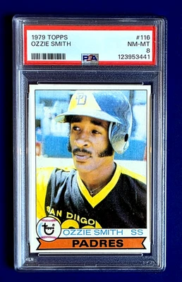 Ozzie Smith Rookie Card 1979 Topps #116 Padres RC Cardinals HOF PSA 8 NM MINT - Image 1 of 2