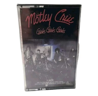 SEALED Motley Crue Girls Girls Girls Casette Tape 1987 Elektra/Asylum Brand New - Image 1 of 4