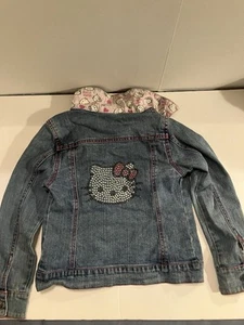 Hello Kitty ❤️ Jean Jacket Girls Sz 4 - Picture 1 of 7