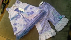 Naartjie Girls 100% Cotton Tank Top Tunic size 3 Pants  size 2T Set  Purple  NWT - Picture 1 of 4