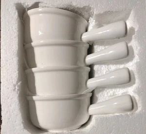 Set of 4 French Onion Soup Bowls with Handles 20 Ounce Ceramic Crocks  - Picture 1 of 5