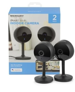 Merkury Innovations 1080p HD Smart Wi-Fi Security Camera ( 2-Pack)