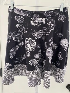 Prabal Gurung Target Skirt Mini Circle Pockets Floral Black Feminine. Size 6. - Picture 1 of 4