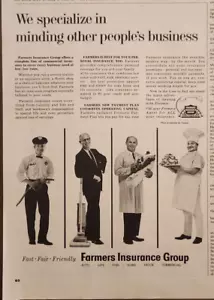 Farmers Insurance Group 1963 anuncio de colección 11 x 7 1/2 personas negocio - Imagen 1 de 2