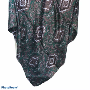 Bufanda occidental Wyoming Traders Wild Rag verde chocolate cachemira 100 % seda 34,5" - Imagen 1 de 2