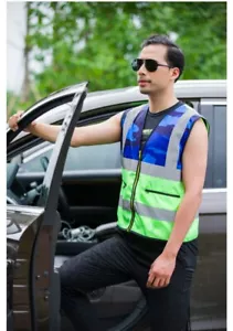 NEW ! AKFLY Reflective Vest with pockets - High Vis Class 2 vest - Large - Picture 1 of 7
