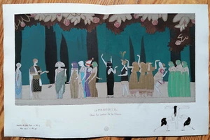 Art Deco Gazette de Bon Ton Pochoir Aphrodite von Martin - 1920 - Bild 1 von 2