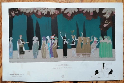 Art Deco Gazette de Bon Ton Pochoir Aphrodite von Martin - 1920 - Bild 1 von 2