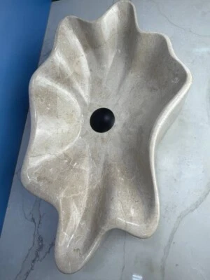 Vanity Vessel Sink Bathroom Marble Irregular Fancy Custom Shape  countertop  - Image 1 of 4