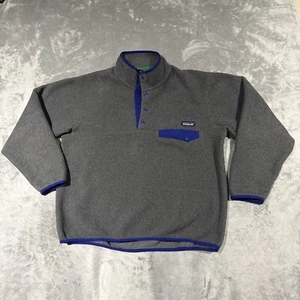 Patagonia Giacca Adulto Piccolo Grigio Snap T Maglione Pullover Pile Synchilla Uomo - Foto 1 di 7