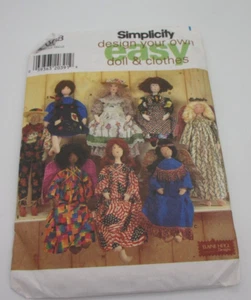 Simplicity 7668 Elaine Heigl Volkskunst Puppen und Kleidung ungeschnittenes Muster - Bild 1 von 2