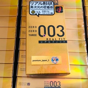 Okamoto 003 Zero Zero Three Real Fit Ultra Thin 0.03 mm Condom 1box 10pcs - Picture 1 of 16