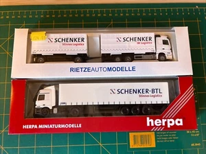 1/87 HERPA/RIETZE MB ACTROS DB SCHENKER x 2 - Picture 1 of 5
