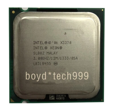 Intel Xeon x3370 3 GHz CPU Socket 775 4cores 4 threads SLB8Z 1333 MHz Processor - Image 1 of 4