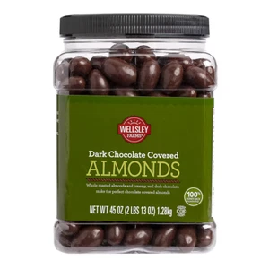 Wellsley Farms Dark Chocolate Covered Almonds, 45 oz - Picture 1 of 4