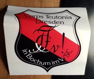 Corps Teutonia Dresden in Bochum WSC  Aufkleber mit Zirkel & Farben / Studentika - Bild 1 von 1