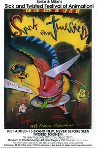 Spike & Mike's Sick & Twisted Festival of Animation 1992 flyer cover E. Peck - Picture 1 of 4