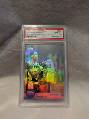 DAVID ROBINSON HOLOGRAMS 1992-93 UPPER DECK AWARD WINNER (ITALIAN) EB6 PSA 10 🔥 - Image 1 of 3
