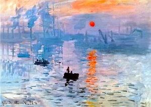 Impression Sunlight di Claude Monet Stampa astratta vecchio maestro belle arti 11x16 - Foto 1 di 1