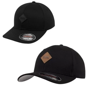 Urban Classics Leatherpatch Flexfit Cap Baseball Basecap Logo Kappe Mütze black - Bild 1 von 14