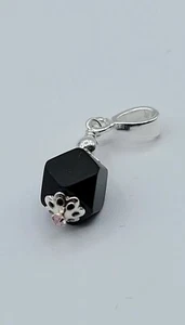 Azabache/Jet Protection Pendant Sterling Silver 925, New - Picture 1 of 6