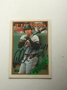 1988 Topps Darrell Evans Autograph Baseball Card #630 Detroit Tigers - Picture 1 of 4